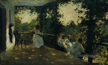 auf der Terrasse 1908 1 Ilya Repin Ölgemälde